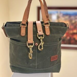 North End Bag Co. Leona style Olive Green Canvas Tote Bag